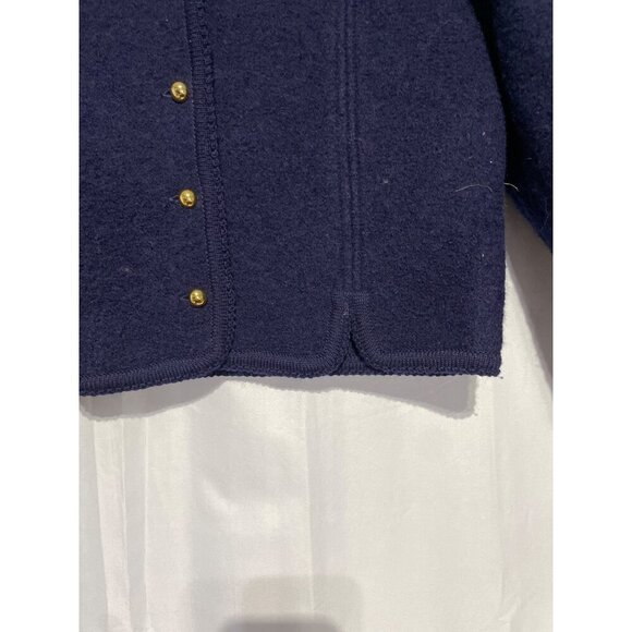 Vintage The Eagle Eye Women's Sweater Cardigan 100% Wool Blue Size 12 - Picture 4 of 6